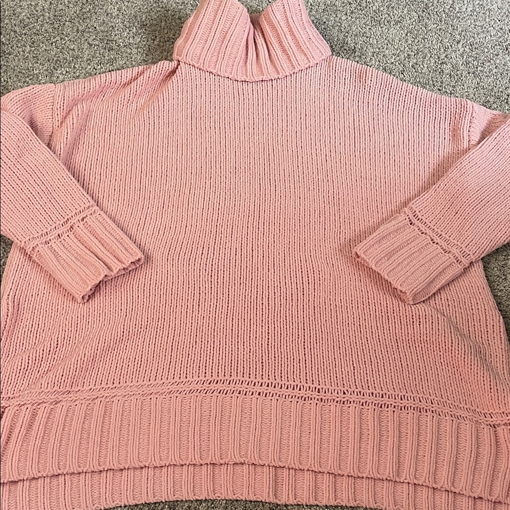 Aerie baby pink oversized soft turtle neck size medium